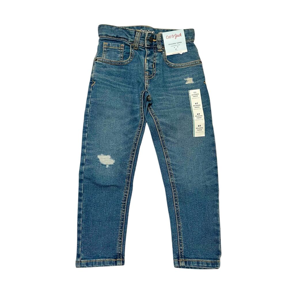 NWT Cat & Jack Super Stretch Distressed Jeans Size 4T